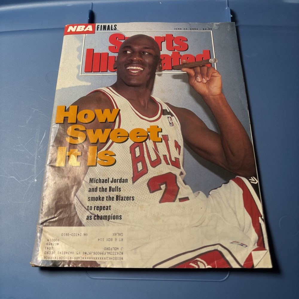 MICHAEL JORDAN Sports Illustrated How Sweet It Is Chicago Bulls 6/22/92!